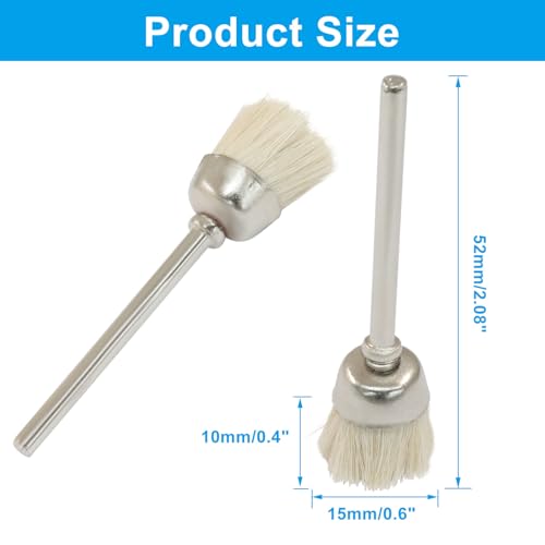 Image of 20 Pcs Wool Cleaning Brushes, 1 /8 Inch Shank Polishing Cleaning Brush for Rotary Tools Accessories