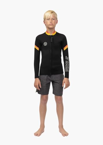 7 Seas Boys Raditude 2MM Front Zip Wetsuit Jacket Black 3 14