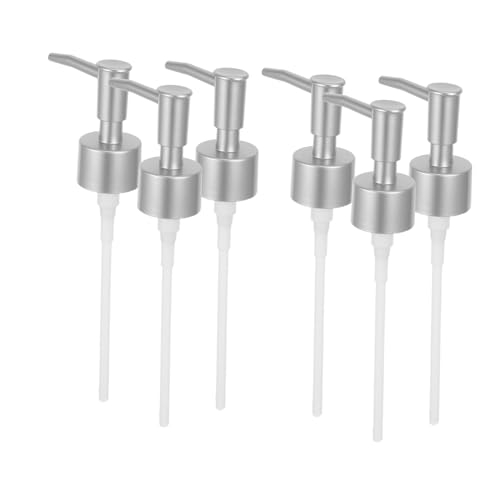 MAGICLULU 6 Piezas Repuesto Cabezal Bomba Dispensadora Plástico Compatible con Botellas Líquidos Uso Baño Cocina Oficina Fácil Instalación Diseño y Seguro