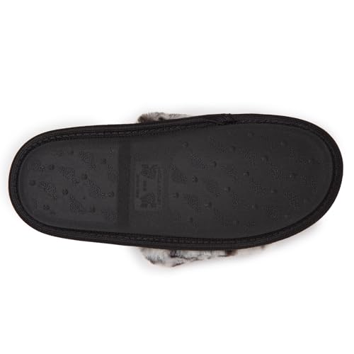 Laura Ashley Open Toe Fluffy Band Slippers for Women with Non-Skid Rugged Sole, Plush Terry Slippers for Ladies3