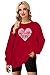 Arankhiger Men's Valentines Pullover Fashion Ribbed Cuffs Sweatshirt Long Sleeve Lover Party Be Mine Graphic Tees 2XL