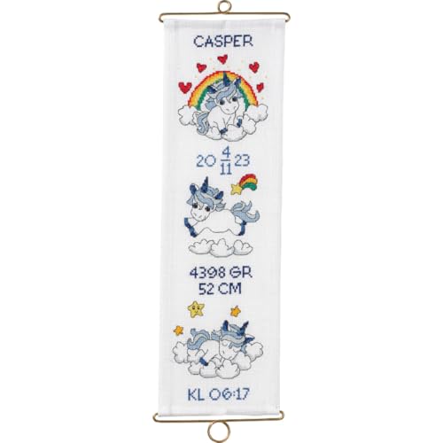 Kit de broderie Kasper Permin point de croix compté toile de lin avec fils et diagramme