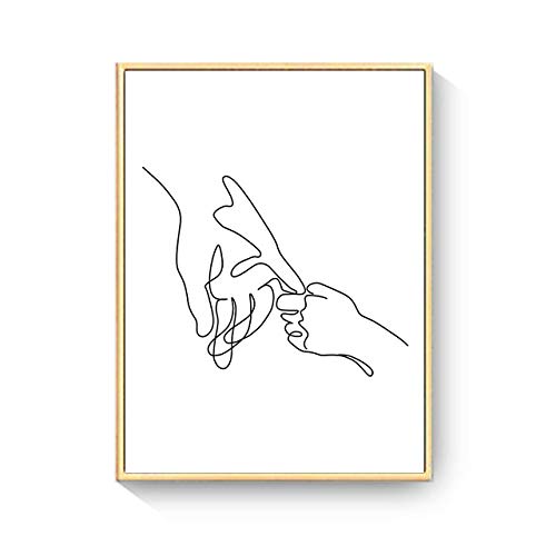 Mural de pared familia feliz pintura en lienzo para decoración de salón