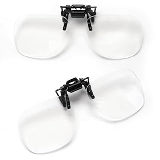 Reading Glasses Clip On, Flip Up Over Width Magnifying Reading Glasses Magnifiers Lenses Readers Unisex