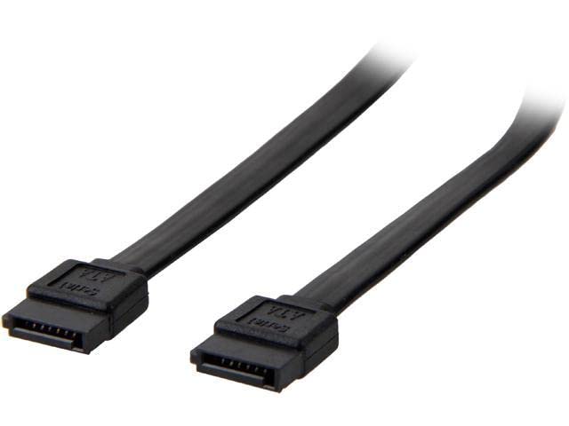 Cable SATA III macho a macho 1.5 ft Negro - Pack x10