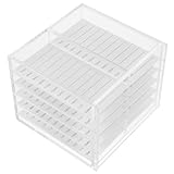 ERINGOGO Caja Transparente de Acrílico para Almacenamiento de Pestañas Postizas Organizador Multi para Clasificación Fácil Ligera y Portátil para Viaje Oficina y Uso Diario