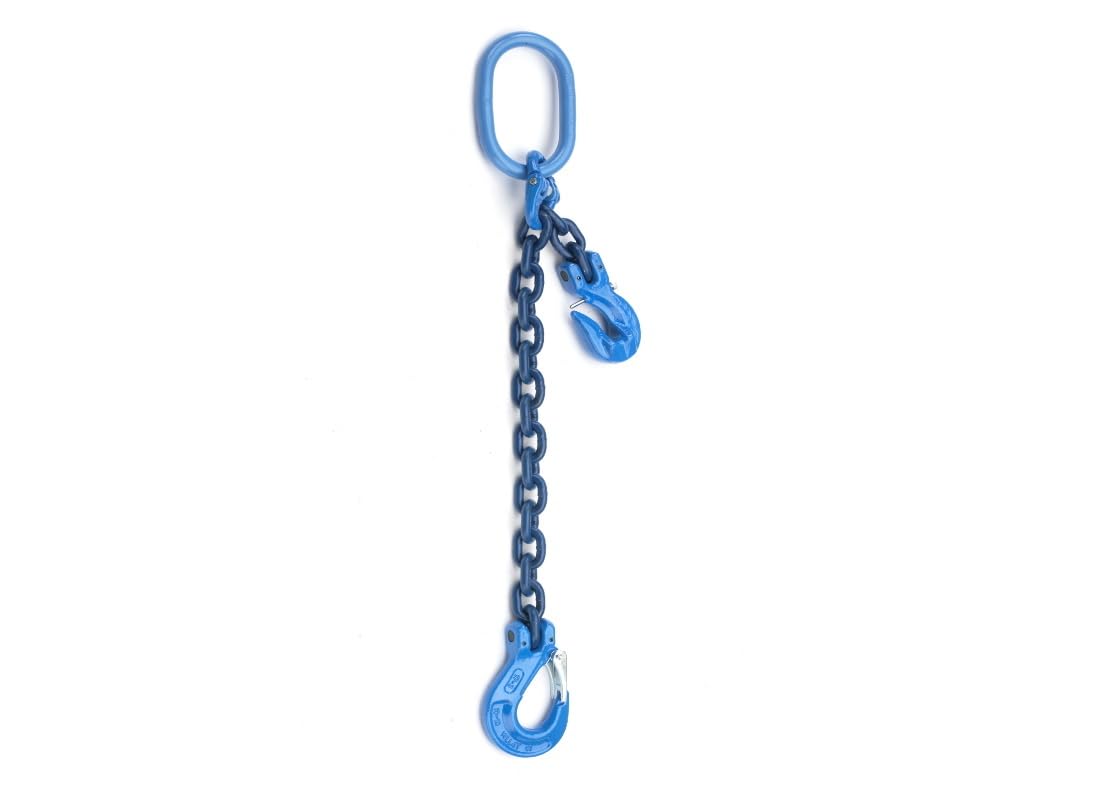 Joma-Tech 1-Strang Anschlagkette 1m GK10 10mm blau mit Verkürzungsklaue