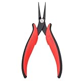 Hakko CHP PN-2008 Long-Nose Pliers, Flat Nose, Flat Outside Edge, Smooth Jaws, 32mm Jaw Length, 3mm Nose Width, 3mm Thick Steel