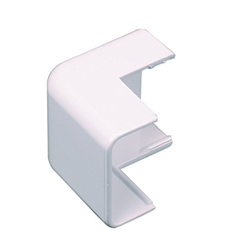 Legrand Wiremold C58 Cordmate II Outside Elbow Cord Cover, Organizer for Wall, Holds Up to 3 Cords or Cables, White (1 Pack)
