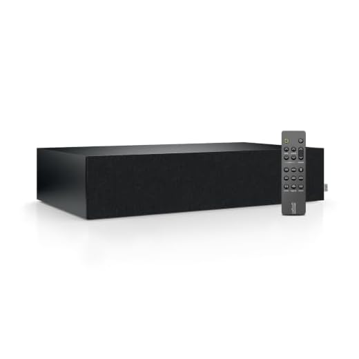 Nubert nuBoxx AS-225 max | Schwarze Soundbar mit Front | Soundplate für Streaming | TV-Lautsprecher mit Bluetooth aptX HD | Soundbase mit 180 W | Stereobase mit Sprachoptimierung | Sounddeck