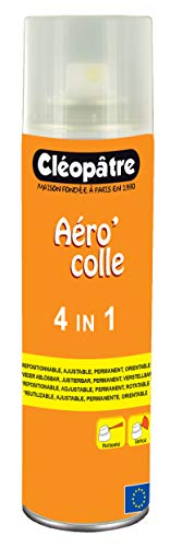 Cléopâtre ACP2504EN1 - Aéro'colle - Aérosol 4-en-1-250 ml Transparent 21 x 16 x 18 cm