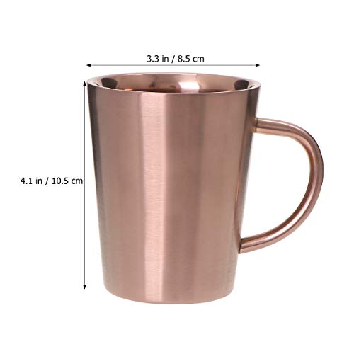DOITOOL Caneca criativa de aço inoxidável de 340 ml com isolamento de caneca de café de camada dupla