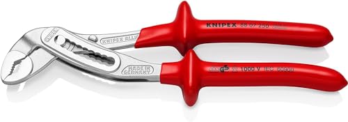 KNIPEX Alligator Wasserpumpenzange verchromt tauchisoliert, VDE-geprüft 250 mm, 88 07 250