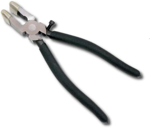 8" Glass Breaker Pliers With Serrated Jaws and Plastic Coated Handles