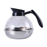 【Material】: Diese Kaffeekanne aus Edelstahl, PP und PC-Material so konzipiert, dass sie hohen Temperaturen standhält und eine Lebensdauer während des Gebrauchs gewährleet.