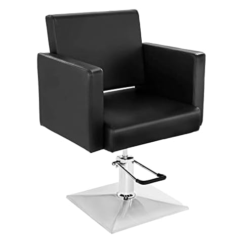 Physa Friseurstuhl Friseursessel Drehstuhl Bedford Black (schwarz, höhenverstellbar, Stahl, Kunstleder, 360°-drehbar) Cover