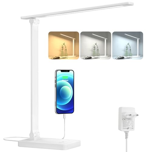 Lepro Schreibtischlampe, LED Tischlampe Dimmbar, Nachttischlampe 800LM...