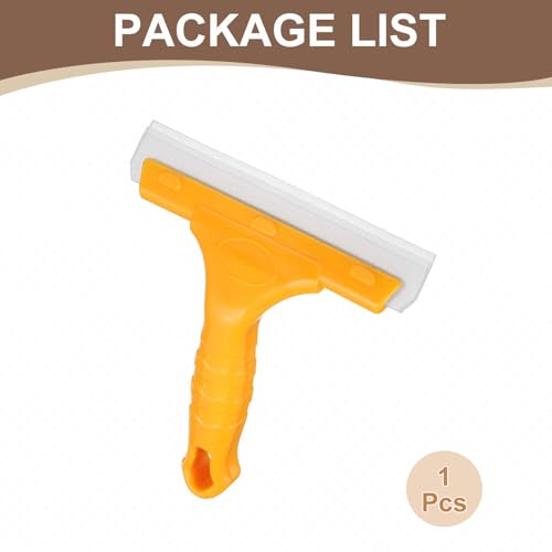 Image of HARFINGTON Squeegee 6 Inch Length Auto Water Blade Shower Squeegee with Non-Slip Handle for Windshield Window Cleaner Glass Door, Yellow