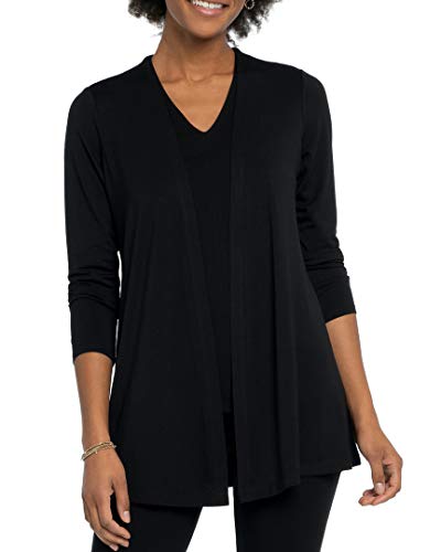 NIC+ZOE Women's CA00-CARDIGAN, Black Onyx, Large