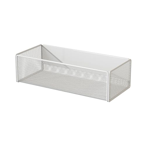 Image of LIFEFAN Magnetic Basket Organizer Holder for Fridge Magnetic Storage Bin Box Containers for Refrigerator Whiteboard Classroom (Large, White)