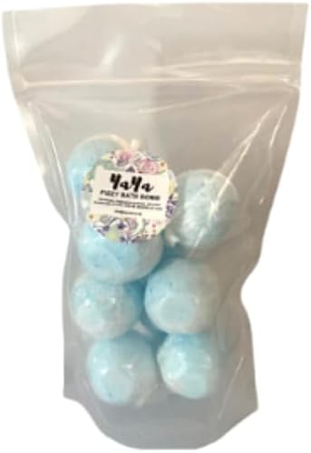 Bath Bombs, Blue, with Magnesium Sulphate and Himalayan Salt, Deep Detoxification, for All Skin Types