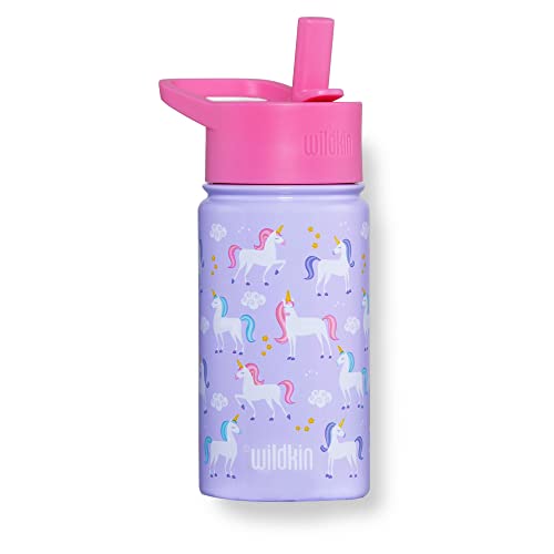 Wildkin 12 Inch Backpack Bundle with 14 Ounce Steel Reusable Water Bottle (Unicorn)3
