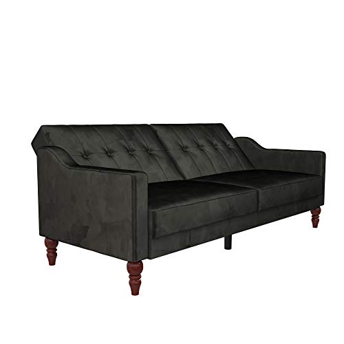 Novogratz 2373079N Beatrice Coil, Convertible Sofa Bed & Couch, Black Futon #TOP3