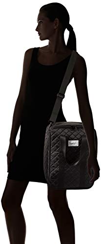 Simplily-Co-Carry-on-Under-the-Seat-Shoulder-Suitcase-Luggage-Bag-Black-Quilted