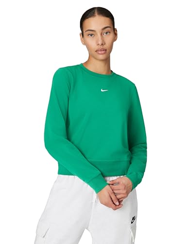 Nike Womens Dri-Fit One Crew-Neck French Terry Sweatshirt Malachite/White XX-Large