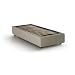 Talamo Italia - Einzelbett Melissa, Containerbett mit Stoffbespannung, 100% Made in Italy, Seitliche Öffnung, passend für Matratze 80x190 cm, Beige