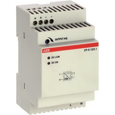 ABB 1SVR427043R1200 CP-S Series Switch Mode Power Supply,AC-DC,12V,2.1A,90-264V In,Enclosed,DIN Rail Mount,CP-D Range