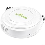 Startbuymore Robot aspirapolvere 3 in 1 per la pulizia della casa, combina scopa e aspirapolvere, design sottile per aree strette, durata 90 minuti (bianco)