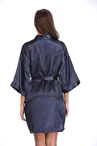 Image of Women's Pure Short Silky Robes Bridesmaid Bride Party Satin Robes Sleepwear