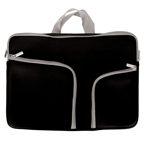Sacoche pour Ordinateur Portable 15,6 Pouces, 39 Cm X 28 Cm X 2 Cm pour Ordinateur Portable Ultra Fin, Sac à Main, Housse de Protection à 360° pour Ordinateur Portable 14 Pouces 15 Pouces(le noir)