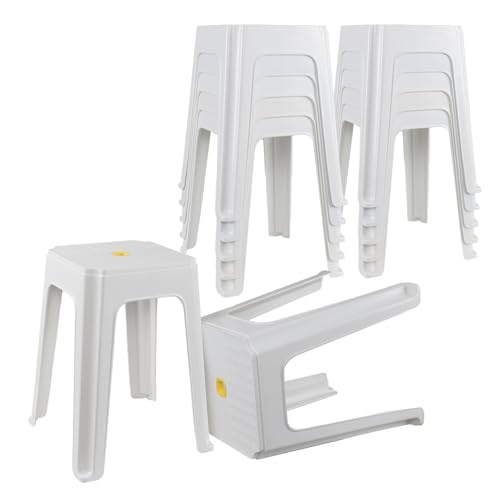 Set de 12 Butacos de Plástico de 18 Pulgadas, Altura para Barra, Blancos miniatura 1