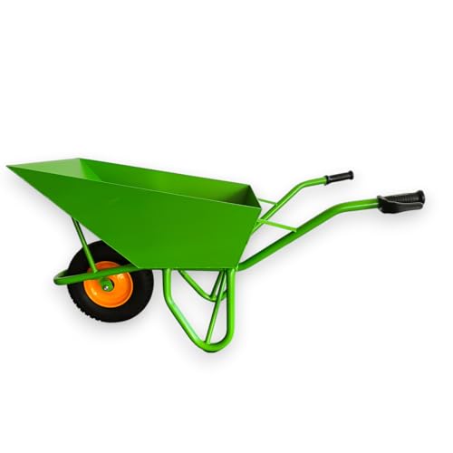Kelberg Schubkarre Steinsetzer120L GRÜN 2,5mm Stahl Wanne Rad 400-8 6PR