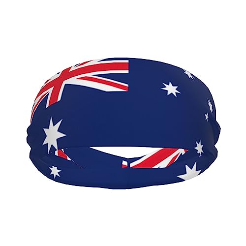 Cute Funny Australia Flag Workout Headbands Hairbands Yoga Sport Head Wraps Wide Elastic Head Scarf for Women Men by ASYG - Used condition - Image 2