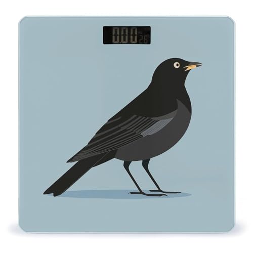 Báscula Digital Elegante Bird Negra para Peso Corporal miniatura 1