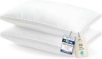 Utopia Bedding Pillows 2 Pack, King Bed Pillows, Brushed Fabric, White