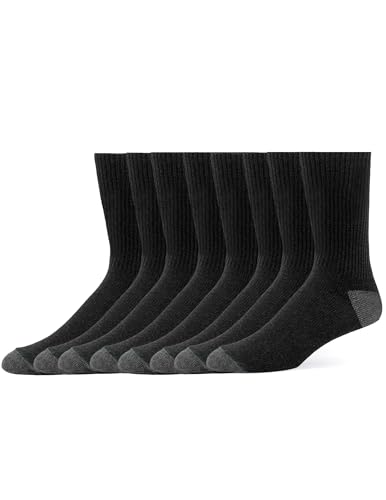 Burlington Mens Comfort Sport Cushion Crew Sock 8 Pair Pack Black One Size