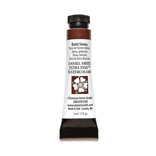 Daniel Smith 284610010 Extra Fine Watercolors Tube, 5ml, Burnt Sienna, 0.17 Fl Oz (Pack of 1)