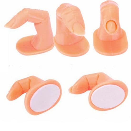 INENCE Practice Manicure Fingers Fake Training Fingers for Acrylic Nail Practice Finger Nail Art Training Display Decoration(Without Nails) (2 Pieces) 4