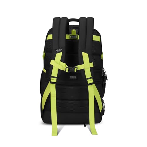 Image of Skybags Basecamp 17 Inch Compatible Laptop Backpack 40L | 3 Compartments with Quick-Access Front Pocket & Rain Cover | Tablet Sleeve & Side Bottle Pocket | Office & Travel Backpack for Men & Women
