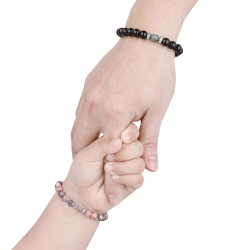 DUQGUHO Mommy and Me Bracelets Mothers Day Gifts for Mom from Daughter Son Matching Mother and Daughter Jewelry Mother Daughter Gift Back to School Bracelet 6/8 mm Mom Birthday Gifts3