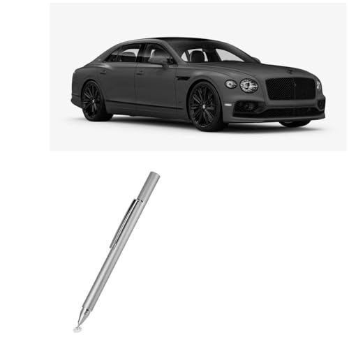 BoxWave Stylus Pen Compatible with Bentley 2024 Flying Spur Rear Display (10.2 in) - FineTouch Capacitive Stylus, Super Precise Stylus Pen - Metallic Silver