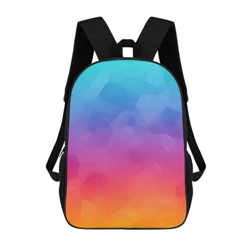 Rainbow LGBT Pattern Travel Backpack Small Casual Daypack Bag with Adjustable Strap for Hiking Camping Gym