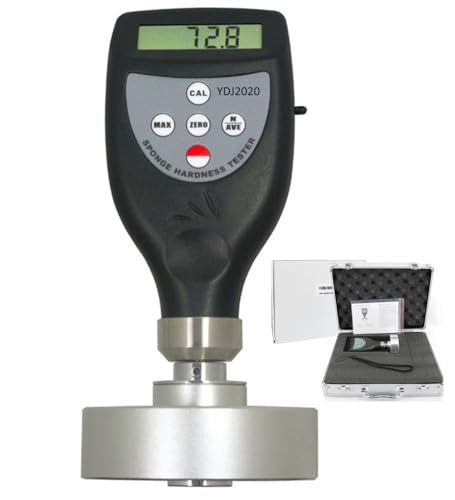 VTSYIQI Shore MF Durometer Rubber Hardness Tester Meter with Range 0~100HMF Resolution 0.1HMF for Sponge Soft Foam Pillow Polyurethane Rubber