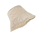 Yonchic Reversible Faux Fur Bucket Hats, Winter Plush Fuzzy Fall Warm Bucket Hat Fisherman Cap, Outd