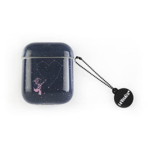Slim TPU glossy case with La Volátil Stars design for Apple Airpods. Compatible with Airpods 1 & 2, Medio