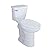 WinZo WZ5888CU Extra Tall Toilet Two Piece 21.25" Elongated Bowl Front Left 3-inch 1.28 GPF for Seniors, Tall & Disabled People Bathroom White